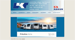 Desktop Screenshot of lkt-adria.com